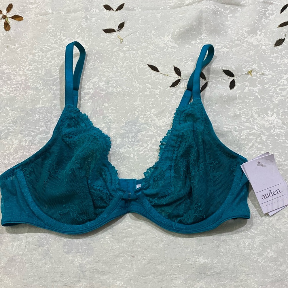 Auden Bra Balconette Unlined Underwire Lace Bra